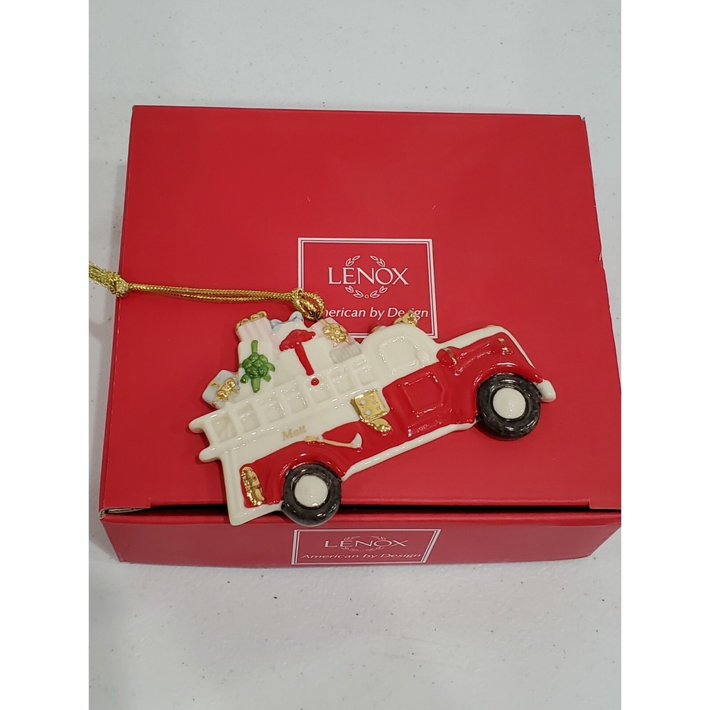 Lenox Named Mat My Fire Truck Ornament